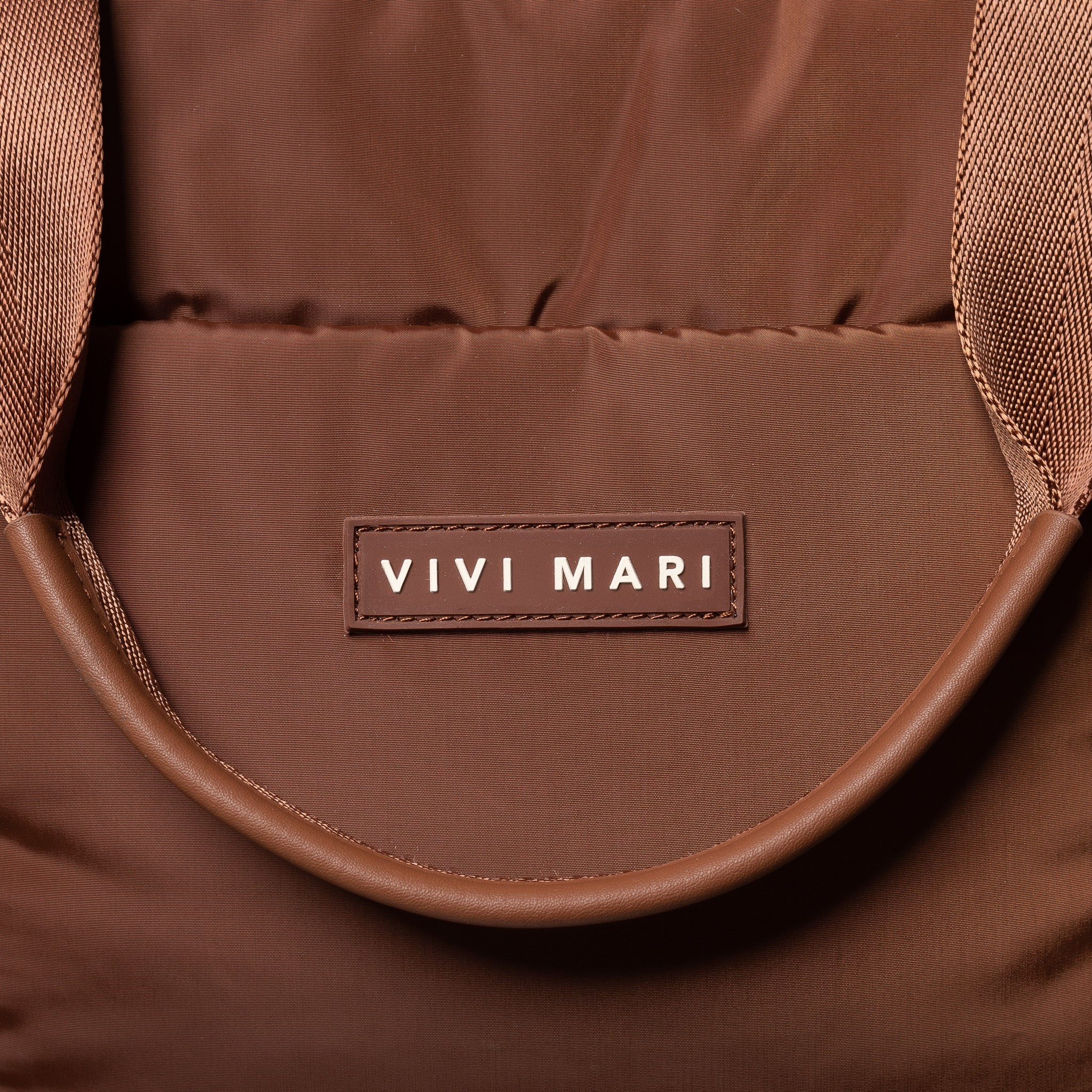 padded tote bag medium + strap basic woven slim - tan - Image 12